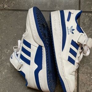 Adidas White and Blue Sneakers